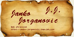 Janko Jorganović vizit kartica